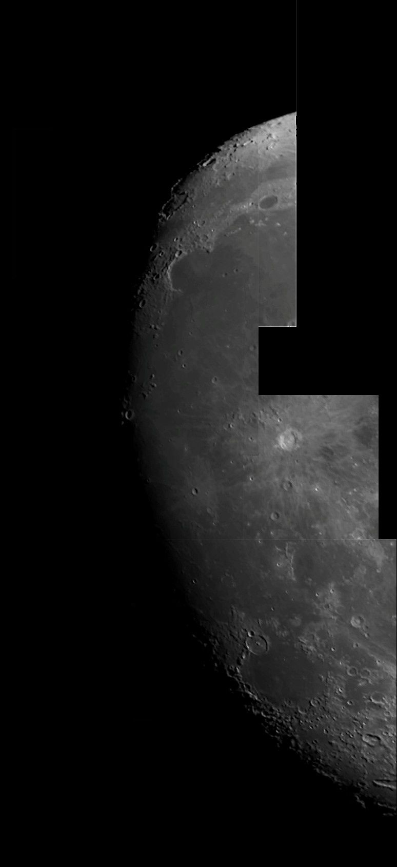 A few lunar shots stitched together