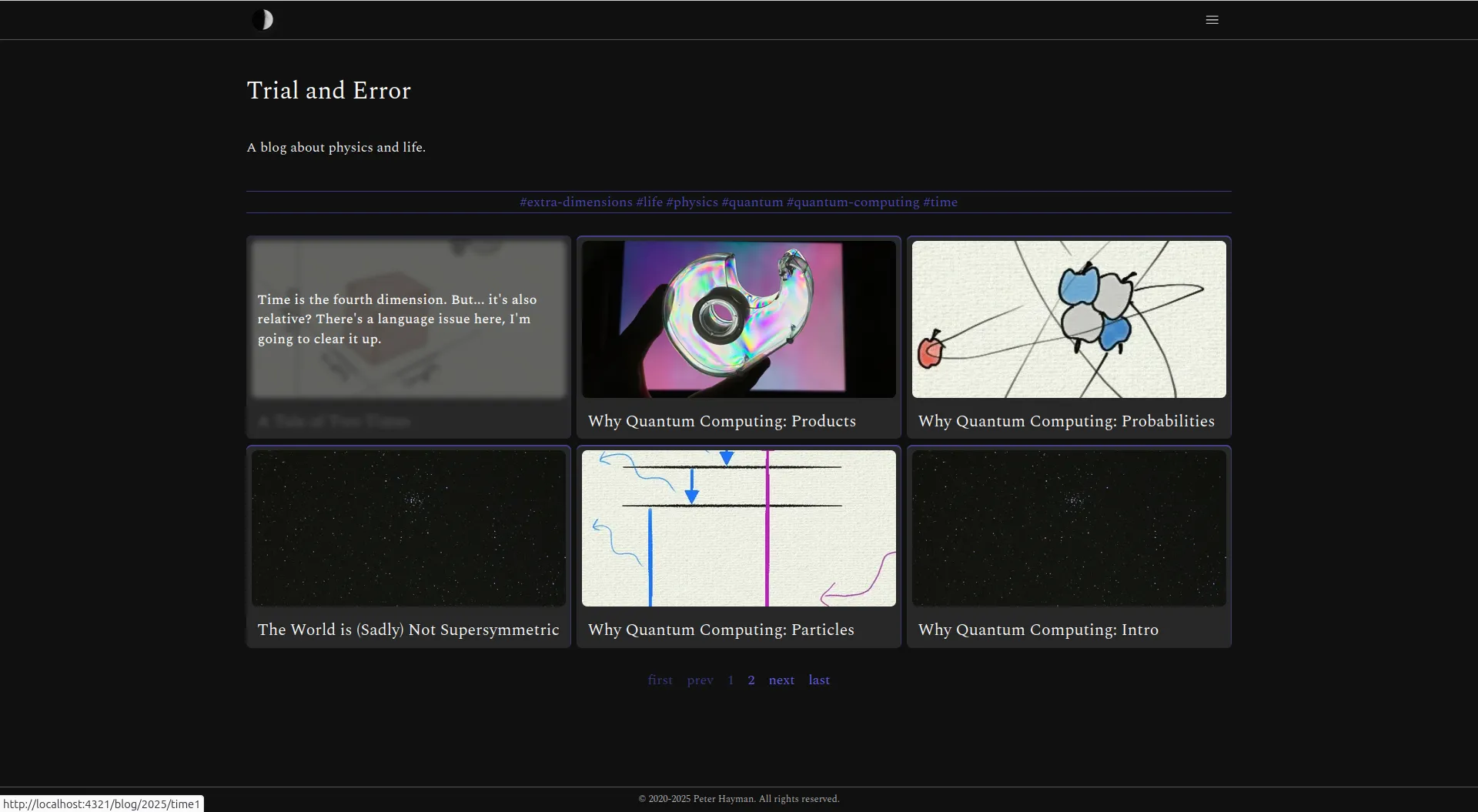 My new website design
